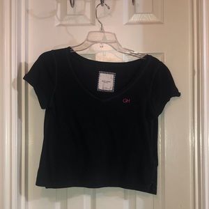 Gilly Hicks Cropped Navy Top